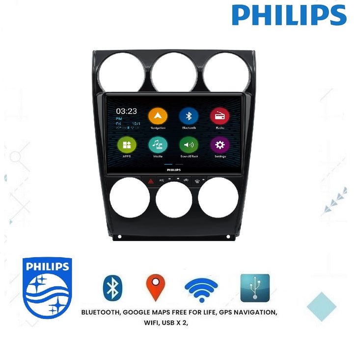 PHILIPS - Mazda 6 atenza 04-07 OEM 9 Inch  GPS NAV ANDROID STEREO - BLUETOOTH - Camera in