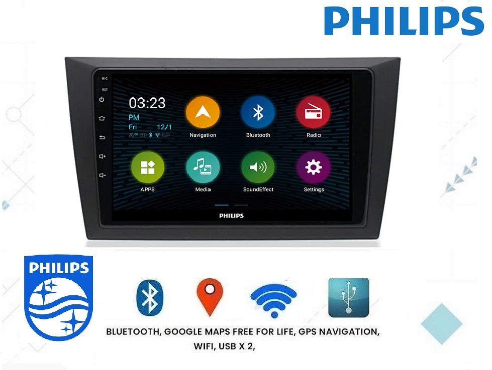 PHILIPS - VW GOLF MK6  +  OEM 9 Inch  GPS NAV ANDROID STEREO  BLUETOOTH - Camera in