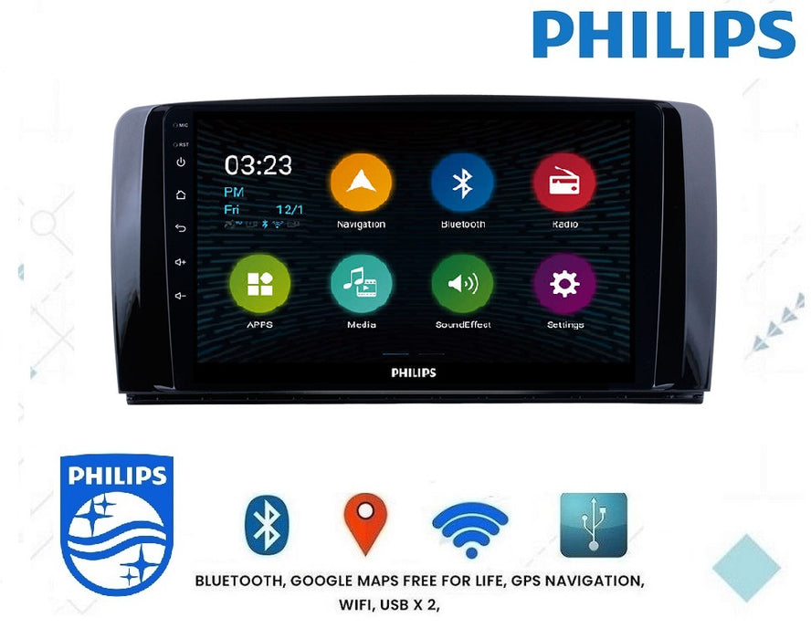 PHILIPS 2005-2012 Mercedes Benz ML Class W164 OEM 9 Inch  GPS NAV ANDROID STEREO - BLUETOOTH - Camera in