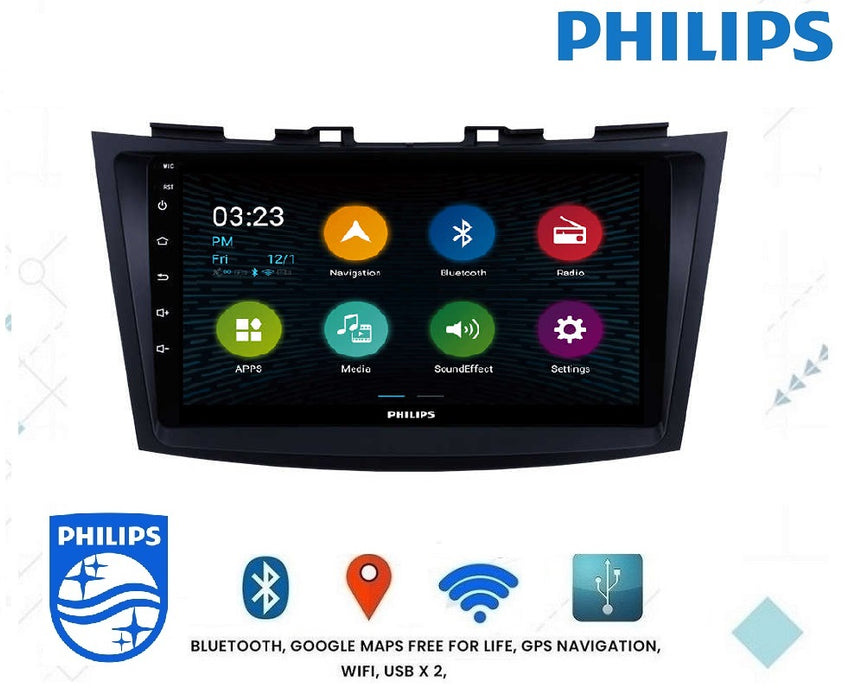PHILIPS - SUZUKI SWIFT2010-2016 OEM 9 Inch  GPS NAV ANDROID STEREO - BLUETOOTH - Camera in