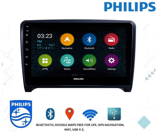 PHILIPS  AUDI TT  OEM 9 Inch  GPS NAV ANDROID STEREO - BLUETOOTH - Camera in