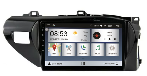HILUX 2015+ 9 INCH  OEM LARGE SCREEN GPS NAV ANDROID STEREO - BLUETOOTH