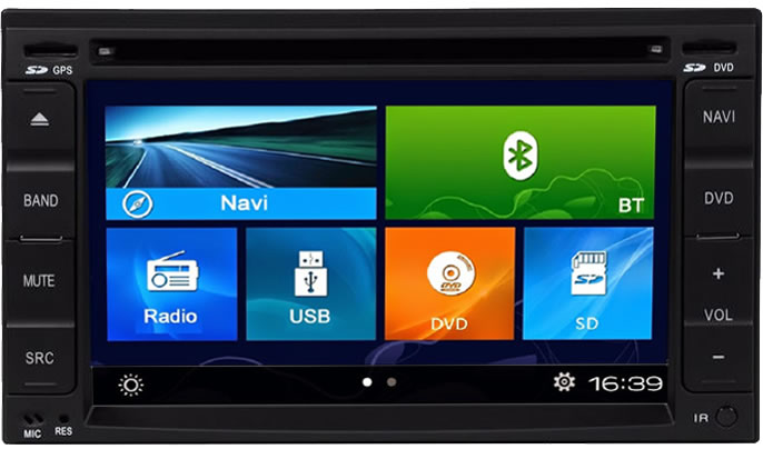 NISSAN  7" 2 Din HD NAV Car DVD GPS USB SD STEREO Player UNIT
