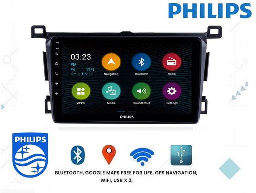 PHILIPS -Suit for   TOYOTA RAV4 13 - 18  OEM 9 Inch  GPS NAV ANDROID STEREO  BLUETOOTH - Camera in