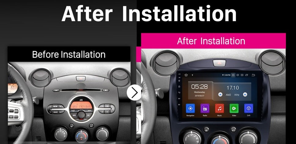 Philips - Mazda MAZDA 2 DEMIO 2007-2013  OEM 9 Inch  GPS NAV ANDROID STEREO - BLUETOOTH - Camera in