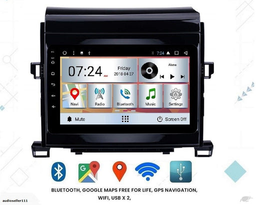 TOYOTA Alphard 2008–2015 OEM LARGE SCREEN GPS NAV ANDROID STEREO - BLUETOOTH -
