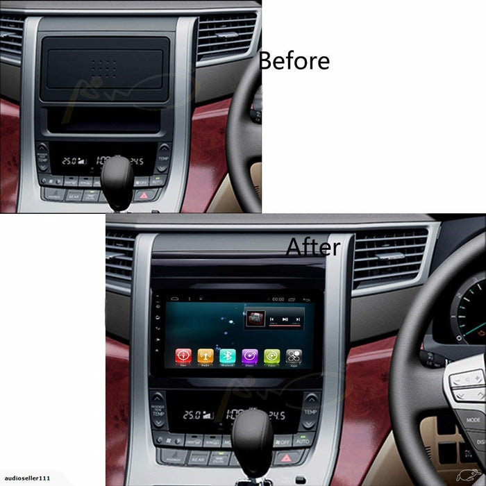 Suit for  TOYOTA Alphard 2008–2015 OEM LARGE SCREEN GPS NAV ANDROID STEREO - BLUETOOTH -